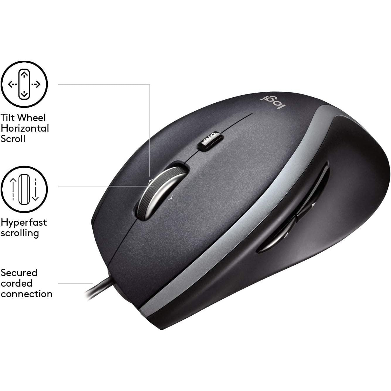 Buy Logitech,Logitech M500 Wired USB Mouse - High Precision 1000 DPI Laser Tracking - Black - Gadcet UK | UK | London | Scotland | Wales| Ireland | Near Me | Cheap | Pay In 3 | Mouse Pads